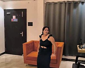 desi stepmom sucks stepson's big dick then gets fucked hard on bed