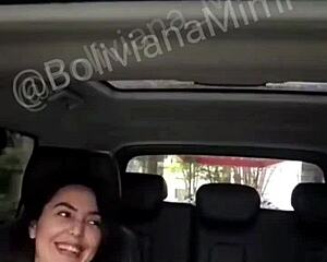 Mimi heads to hotel in guy's car for outdoor pussy blowjob sex