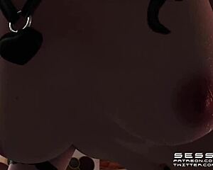 Fortnite girls take rough hardcore pounding on their shaved pussies