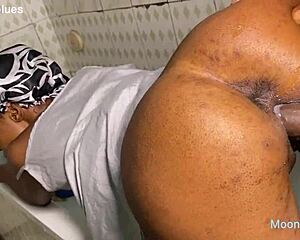 skinny babe hooks up with lucky plumber for one hot pool bathroom fuck