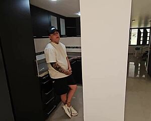 Horny Best Friend's Wife Sucks My Cock Behind His Back