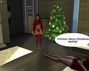 christmas morning gets steamy with some early fun