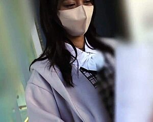 Sakura licks cock secretly in dealer toilet at work