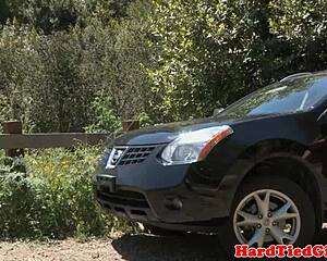 hey black dom, how does it feel toying your bound bdsm sub outdoors with vibrator?