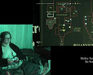 Naked bbw brunette with big natural tits plays Alan Wake 2 part 12 🎮🍑