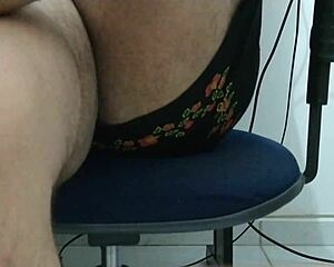 check out her sexy crossed legs in panties - comment for more vids