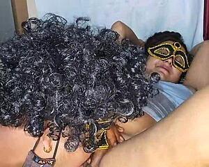 Desi Alisha Bhabhi's Juicy Hairy Pussy Licked by Tongue Close-Up