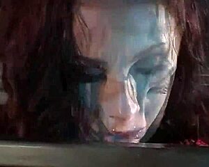 super busty bitch out of cage takes cunt pounding and tit banging hard