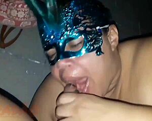 bbw latina gives deepthroat blowjob and handjob during oily massage on big ass hairy pussy