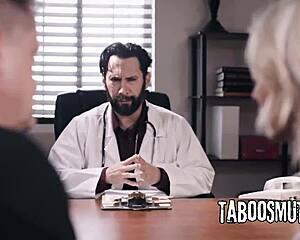 kenzie taylor busty blonde milf gets her pussy filled with hot cum by patient