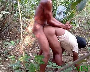 A young FAT teen BENDS OVER for BIG BLACK COCK at the RANCH