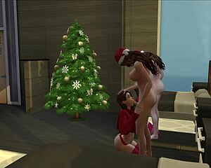 christmas morning gets steamy with some early fun