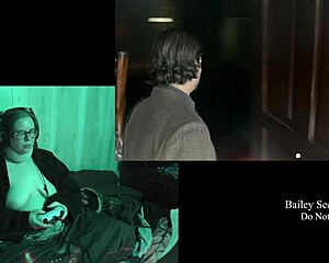 Naked bbw brunette with big natural tits plays Alan Wake 2 part 12 🎮🍑