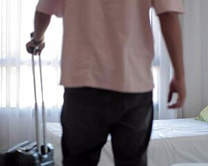 Stepson pops viagra by accident but stepmom handles his huge cock right.