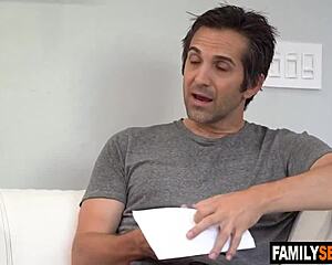 stepdad and stepdaughter connect intimately on webcam