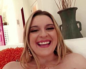 Can this big booty blonde Ivy Mayhem handle her first double penetration with big black cocks?