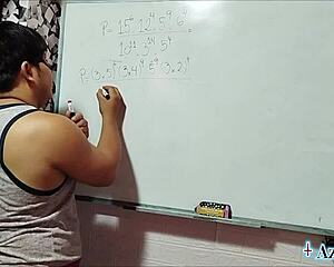 hey, wanna see this asian nerd student simplify algebra with her teacher's cock in the bedroom?