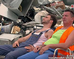 German Big Tits Redhead Milf Anal Outdoor Threesome Tease