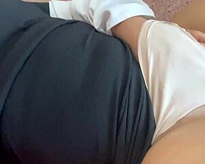 Fatma Fingers Panties Masturbates Closeup Big Tits Horny Arab Milf Homemade Boobs Cum