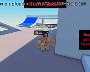 Who's riding cock while fighting in this public roblox pussy game?