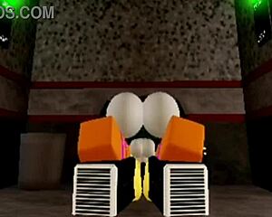 two fnaf roblox sluts bent over taking doggystyle pounding cowgirl rides and blowjobs