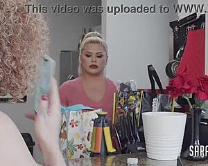 sara jay bends her huge ass for bisexual pounding muff diving and squirting orgasms