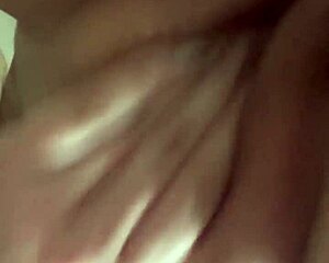 WOW BLONDE WIFE MASTURBATES her fat pussy hard!