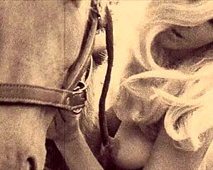 vintage taboo beaver bent over for doggystyle in the great outdoors... hairy pussy exposed!