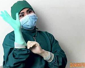 Nurse, those latex gloves make me throb for fetish play!