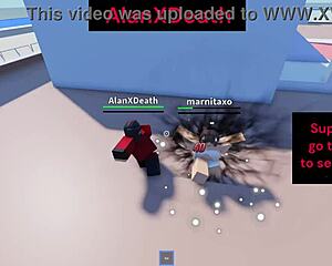 Who's riding cock while fighting in this public roblox pussy game?