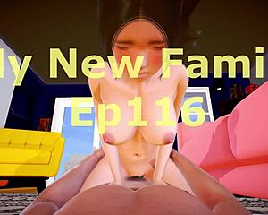 my new family 116 with the cute redhead small tits teen