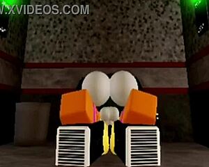 two fnaf roblox sluts bent over taking doggystyle pounding cowgirl rides and blowjobs