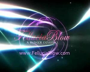 CFNM tease leads to sloppy blowjob facial swallow