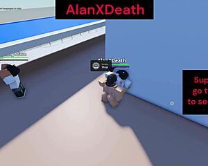 Who's riding cock while fighting in this public roblox pussy game?