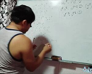 hey, wanna see this asian nerd student simplify algebra with her teacher's cock in the bedroom?