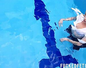 Slim Ashlee Rose Soaks Wetlook in Pool 745 Week 48 Release