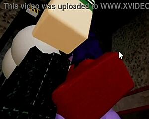 two fnaf roblox sluts bent over taking doggystyle pounding cowgirl rides and blowjobs