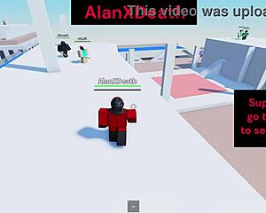 Who's riding cock while fighting in this public roblox pussy game?