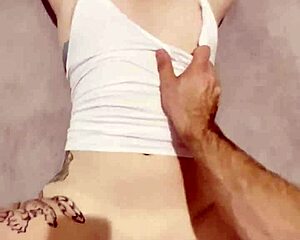 dickflash gym babe dominates fitness freak on steps hard