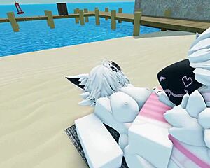 Shark's Furry Beach Sex Goes All Out Wild!