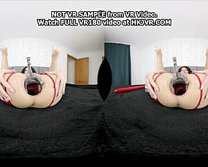 hotkinkyjo, how wide can you gape that ass in red crotchless bodysuit with xo speculum and long dildo?