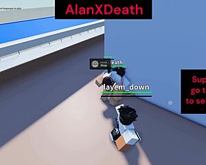 Who's riding cock while fighting in this public roblox pussy game?