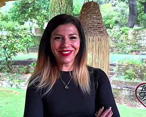 Gwen takes huge load deep in her wet pussy?