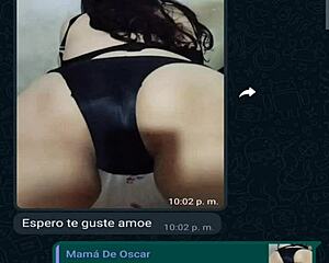 con la jefa de mi amigo oscar doña mary me da unas mamadas y le grabo el culo