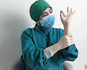 Nurse, those latex gloves make me throb for fetish play!