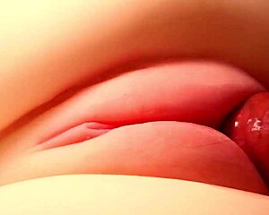 her smooth shaved pussy stays perfectly tight and ready for double toy penetration close up