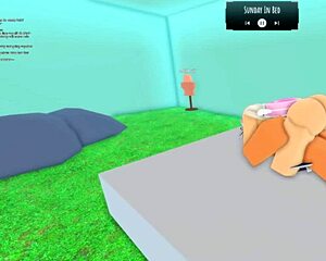 texting roblox slut while slamming her big tits and monster cock ride