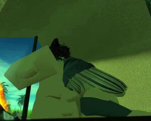 Fucking fans hard in roblox virtual sex world now