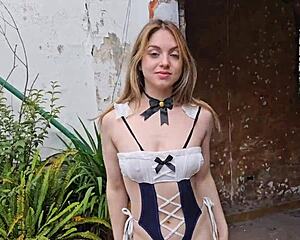 your girl next door gf deepthroats your cock in haunted spot pov