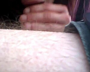 hot 18+ slut strips car blowjob huge cum mouthful slurp